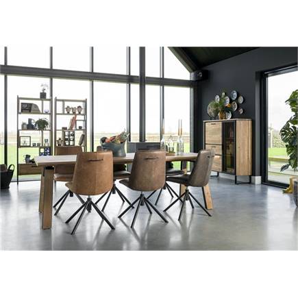 Henders en Hazel roomdivider 70 cm - 1-lade T&T + 6-niches + 6-wijnvakken + 1-box