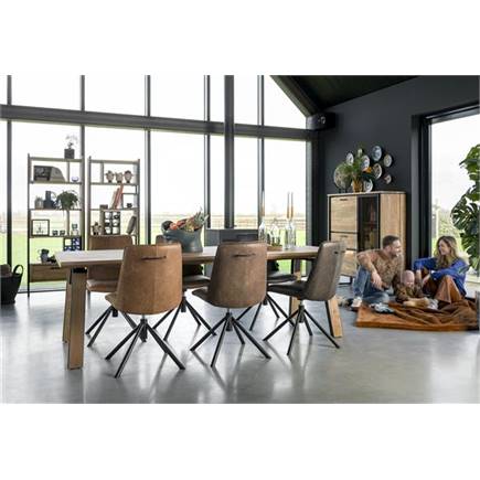 Henders en Hazel roomdivider 70 cm - 1-lade T&T + 6-niches + 6-wijnvakken + 1-box