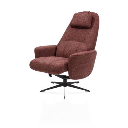 Henders en Hazel relax incl. poef - grafiet frame - stof Cloudy Koper