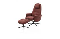 Henders en Hazel TORINO fauteuil relax incl. poef - grafiet frame - stof Cloudy Koper