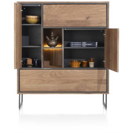 Henders en Hazel 120 cm - 2-deuren + 3-laden + 1-niche (+ LED)