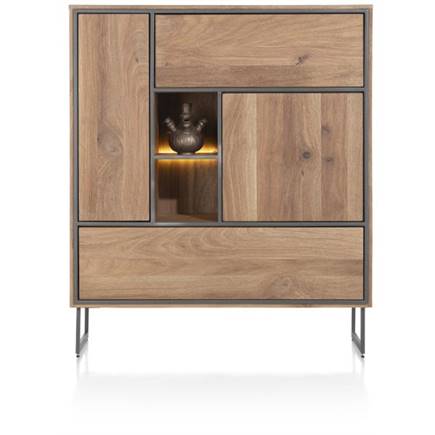 Henders en Hazel 120 cm - 2-deuren + 3-laden + 1-niche (+ LED)