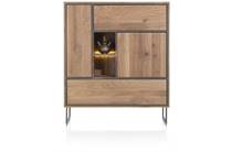 Henders en Hazel TRAPANI bergkast 120 cm - 2-deuren + 3-laden + 1-niche (+ LED)