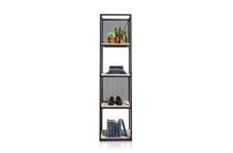 Henders en Hazel VINCENT bergkast rek 4-niches +4-legplanken +2 verplaatsbare metalen panelen-171 cm