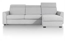 Henders en Hazel VOSGES hoekbank 2.5-zits + longchair rechts - slaapbank 140 cm. - stof ponti