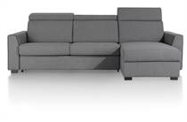 Henders en Hazel VOSGES hoekbank 2.5-zits + longchair rechts - slaapbank 140 cm. - stof ponti Stof Ponti Antraciet - Bies Pala Antraciet