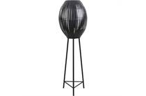 NLWoont  42x137 cm Kyomi Mat Zwart vloerlamp