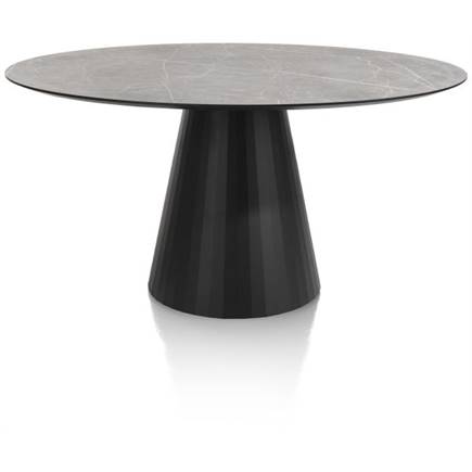 XOOON eetkamertafel - rond - 150 x 120 cm Lichtgrijs