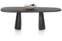 XOOON ARAWOOD eetkamertafel teardrop - 240x120cm Zwart