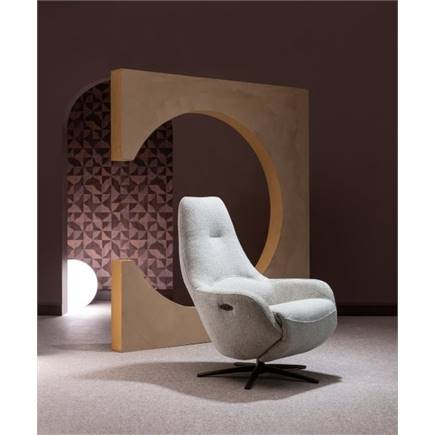 XOOON relax- - 1 motor - verstelbare hoofdsteun - stof Luton Creme