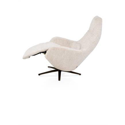 XOOON relax- - 1 motor - verstelbare hoofdsteun - stof Luton - inclusief accu Creme