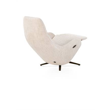 XOOON relax- - 1 motor - verstelbare hoofdsteun - stof Luton - inclusief accu Creme