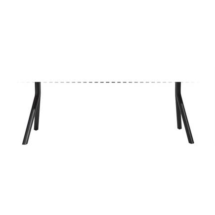 XOOON tafel 160 x 100 cm. - ovaal - poten aan de zijkant Onyx
