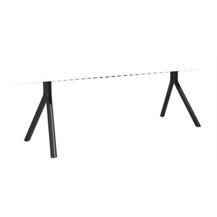 XOOON tafel 190 x 100 cm. - ovaal - poten aan de zijkant Onyx
