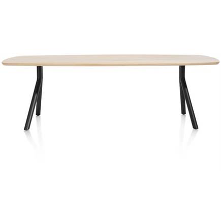 XOOON ARVADA tafel - tafel 220 x 110 cm. ovaal - poten aan de zijkant - Lubbers Wonen & Slapen