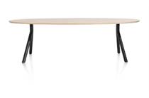 XOOON ARVADA eetkamertafel tafel 250 x 110 cm. - ellips - poten aan de zijkant Natural