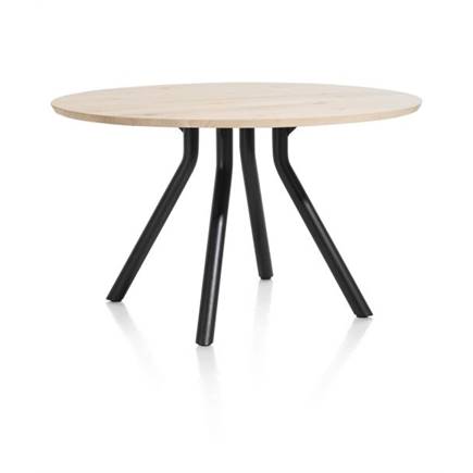 XOOON tafel 125 cm. - rond - centrale poot kort Natural