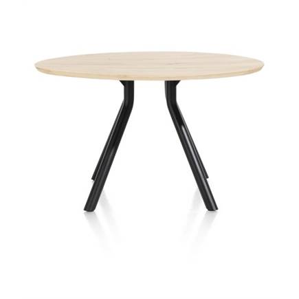 XOOON tafel 125 cm. - rond - centrale poot kort Natural