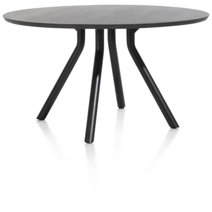 XOOON tafel 125 cm. - rond - centrale poot kort Onyx