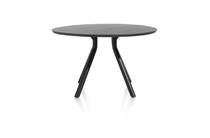 XOOON ARVADA ronde tafel tafel 125 cm. - rond - centrale poot kort Onyx