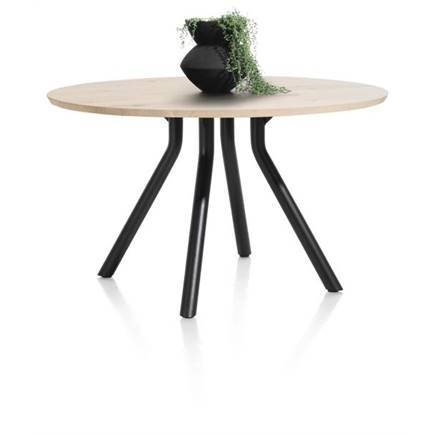 XOOON tafel 140 cm. - rond - centrale poot kort Natural