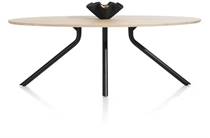 XOOON ARVADA eetkamertafel tafel 220 x 110 cm. - ellips - centrale poot lang Natural