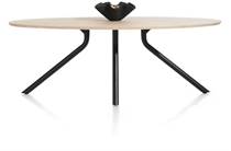 XOOON ARVADA eetkamertafel tafel 220 x 110 cm. - ellips - centrale poot lang Natural