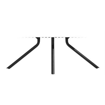 XOOON tafel 220 x 110 cm. - ellips - centrale poot lang Onyx