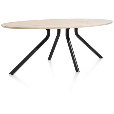 XOOON tafel 250 x 110 cm. - ellips - centrale poot lang Natural