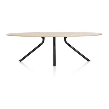 XOOON tafel 250 x 110 cm. - ellips - centrale poot lang Natural
