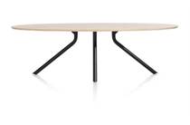 XOOON tafel 250 x 110 cm. - ellips - centrale poot lang Natural eetkamertafel