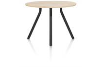 XOOON bartafel 125 cm. - rond - centrale poot kort Natural ronde tafel