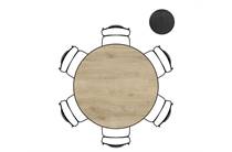XOOON ARVADA ronde tafel bartafel 140 cm. - rond - centrale poot kort Natural