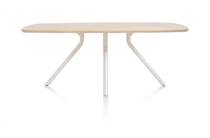 XOOON ARVADA ronde tafel tafel 160 x 100 cm. - ovaal - centrale poot Nebbia Naturel Nebbia