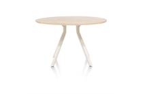 XOOON tafel 125 cm. - rond - centrale poot Nebbia Naturel Nebbia ronde tafel