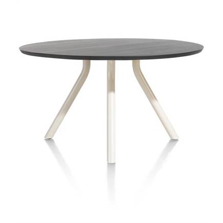XOOON tafel 125 cm. - rond - centrale poot Nebbia Onyx Nebbia