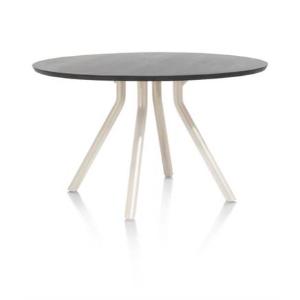 XOOON tafel 125 cm. - rond - centrale poot Nebbia Onyx Nebbia