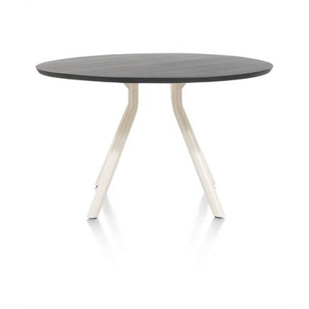 XOOON tafel 125 cm. - rond - centrale poot Nebbia Onyx Nebbia