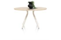 XOOON tafel 140 cm. - rond - centrale poot Nebbia Naturel Nebbia ronde tafel