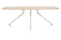 XOOON tafel 220 x 110 cm. - ovaal - centrale poot Nebbia Naturel Nebbia ronde tafel