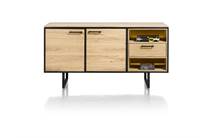 XOOON 160 cm. - 2-deuren + 1-lade + 2-niches (+ LED) dressoir