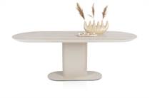 XOOON BRIANTO eetkamertafel 210 x 100 cm - keramiek blad Travertin Creme