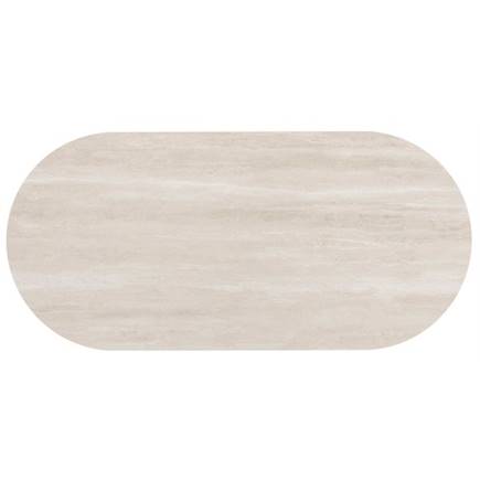 XOOON 210 x 100 cm - keramiek blad Travertin Steel Brown