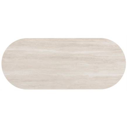XOOON 240 x 100 cm - keramiek blad Travertin Steel Brown