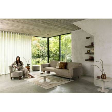 XOOON 90 x 90 cm - keramiek blad Travertin