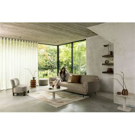 XOOON 90 x 90 cm - keramiek blad Travertin