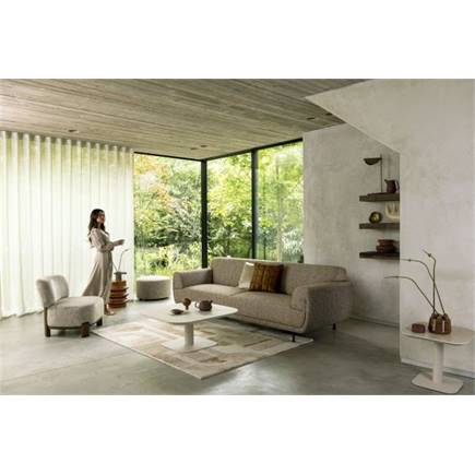 XOOON 90 x 90 cm - keramiek blad Travertin