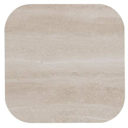 XOOON 90 x 90 cm - keramiek blad Travertin
