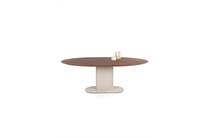 XOOON BRIANZA eetkamertafel 210 x 100 cm - walnoot fineer Creme