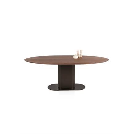 XOOON 210 x 100 cm - walnoot fineer Steel Brown